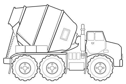 Detailed cement truck mixer coloring book truck coloring pages coloring pages coloring books