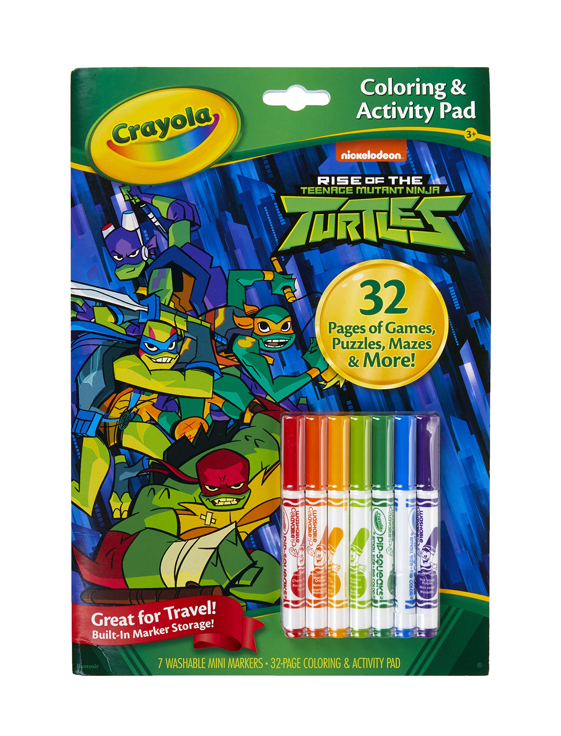 Buy crayola teenage mutant ninja turtles coloring book with activities pages markers gift for kids multi online at an