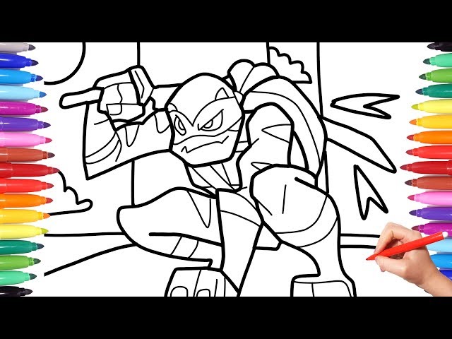 Tnt rise of the teenage utant ninja turtles coloring pages how to draw tnt leonardo new rtnt