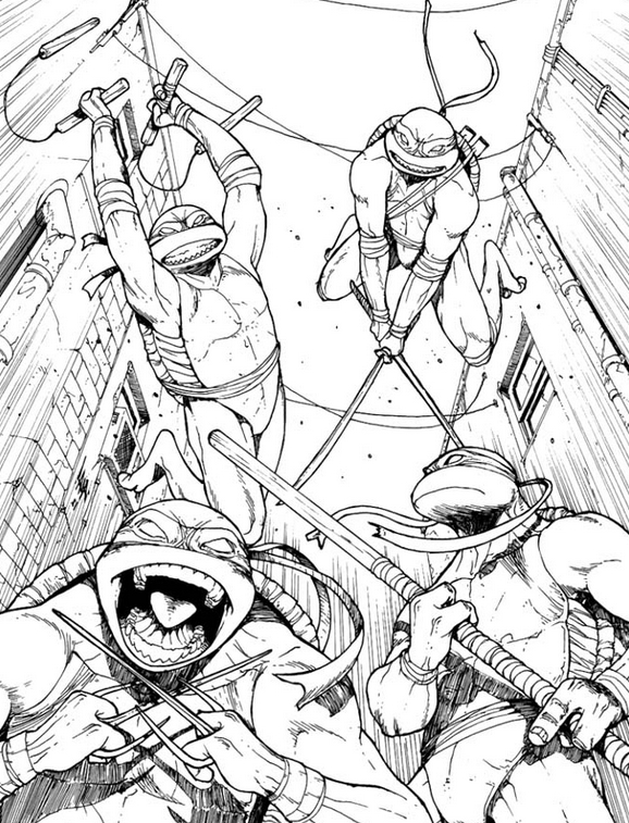 Teenage mutant ninja turtles coloring pages