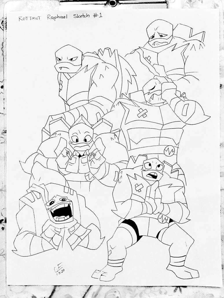 Raph rottmnt sketches by chaoseclips on