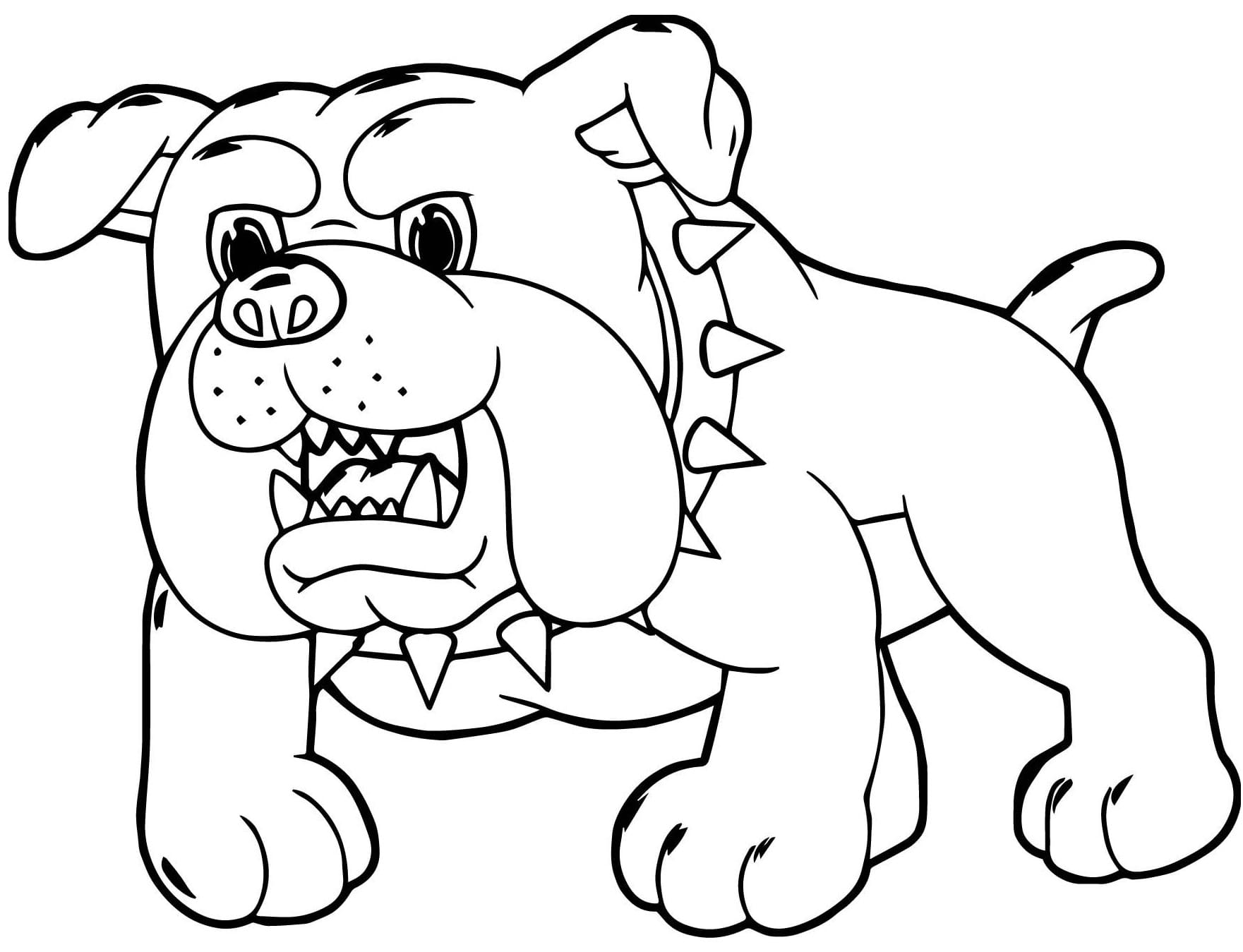 Cartoon rottweiler coloring page