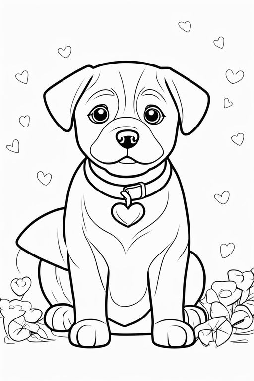 Rottweiler colouring page