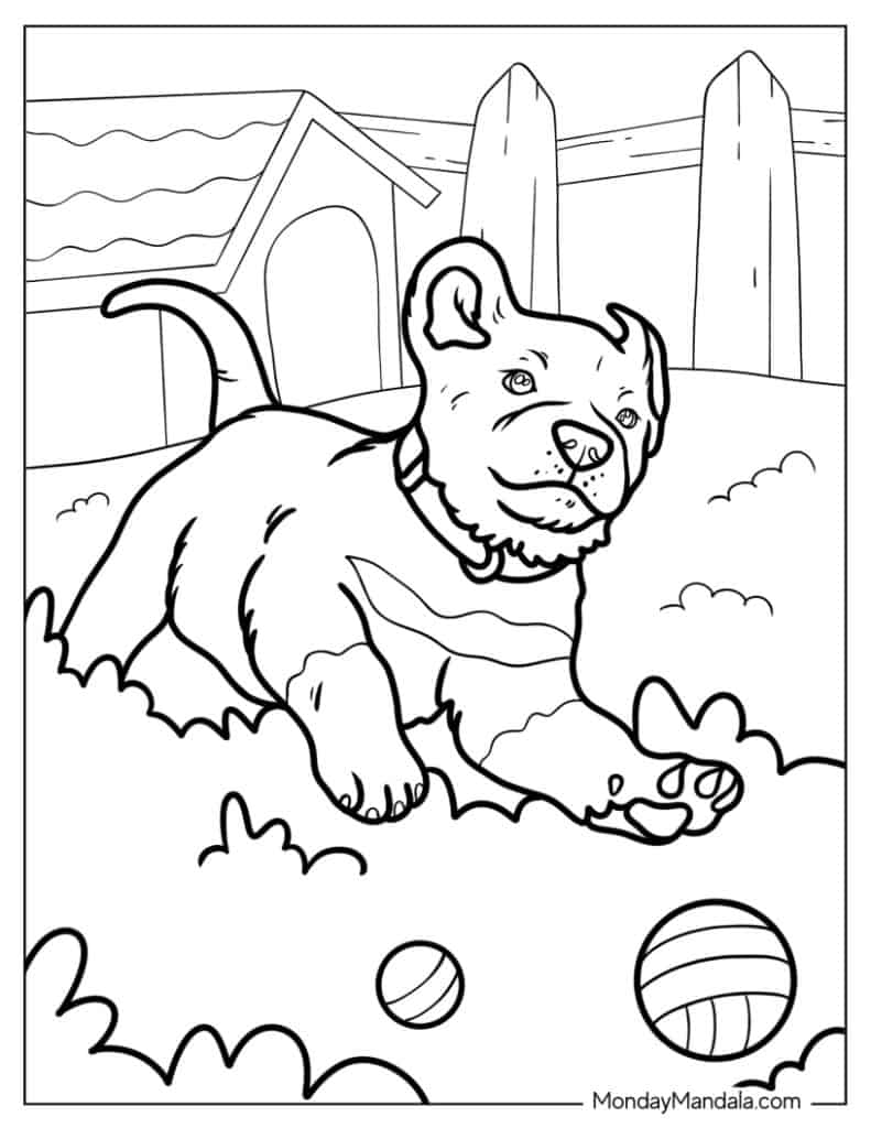 Puppy coloring pages free pdf printables