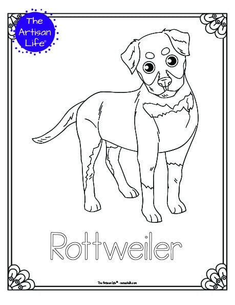 Free printable dog breed coloring pages for kids