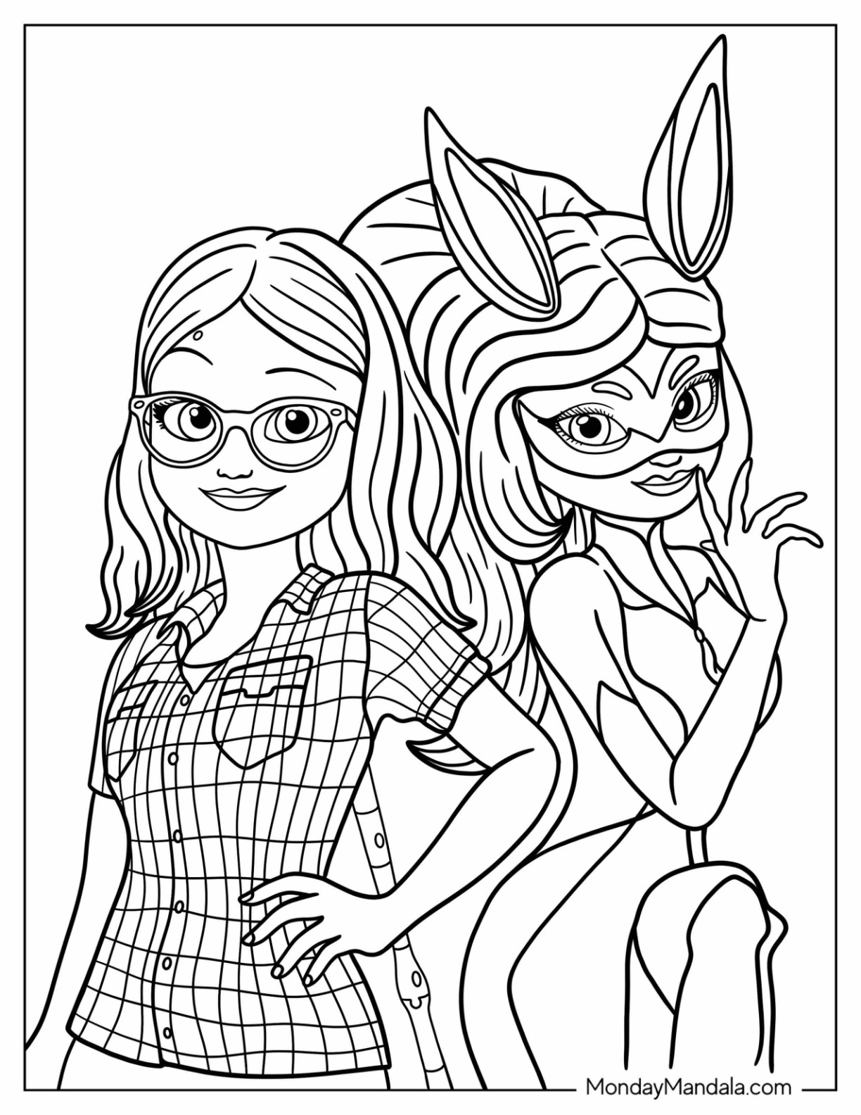 Miraculous ladybug coloring pages free pdf printables