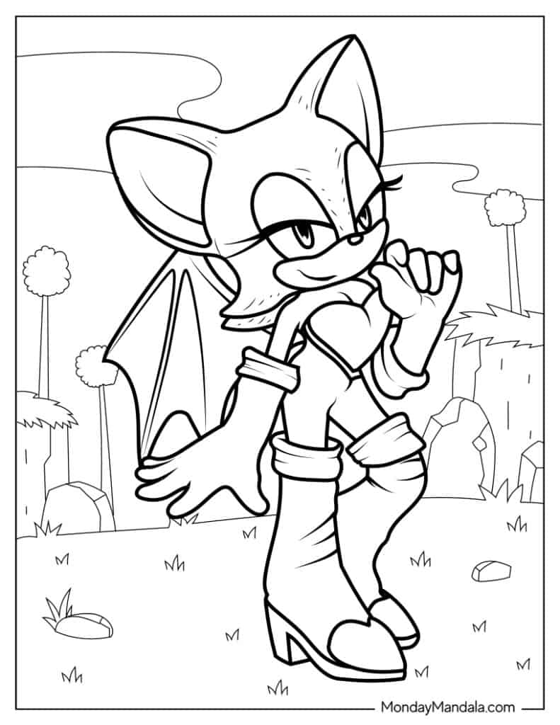 Sonic coloring pages free pdf printables