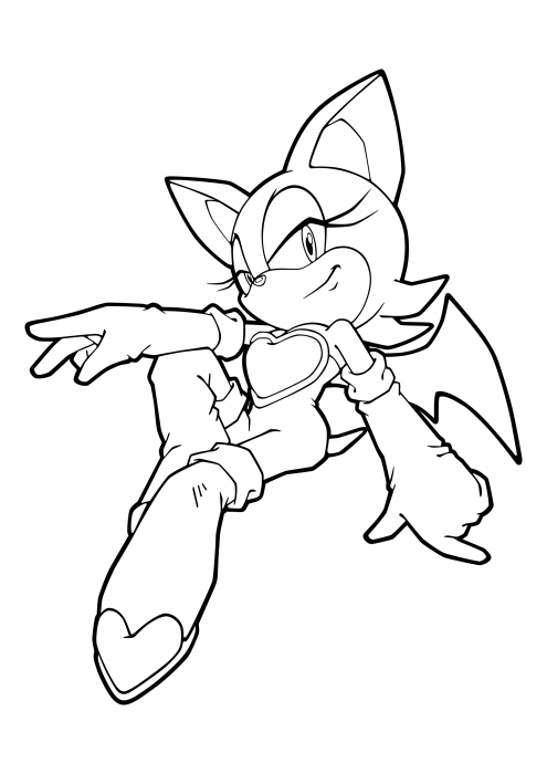 A little narcissistic rouge the bat coloring pages sonic the hedgehog coloring pages