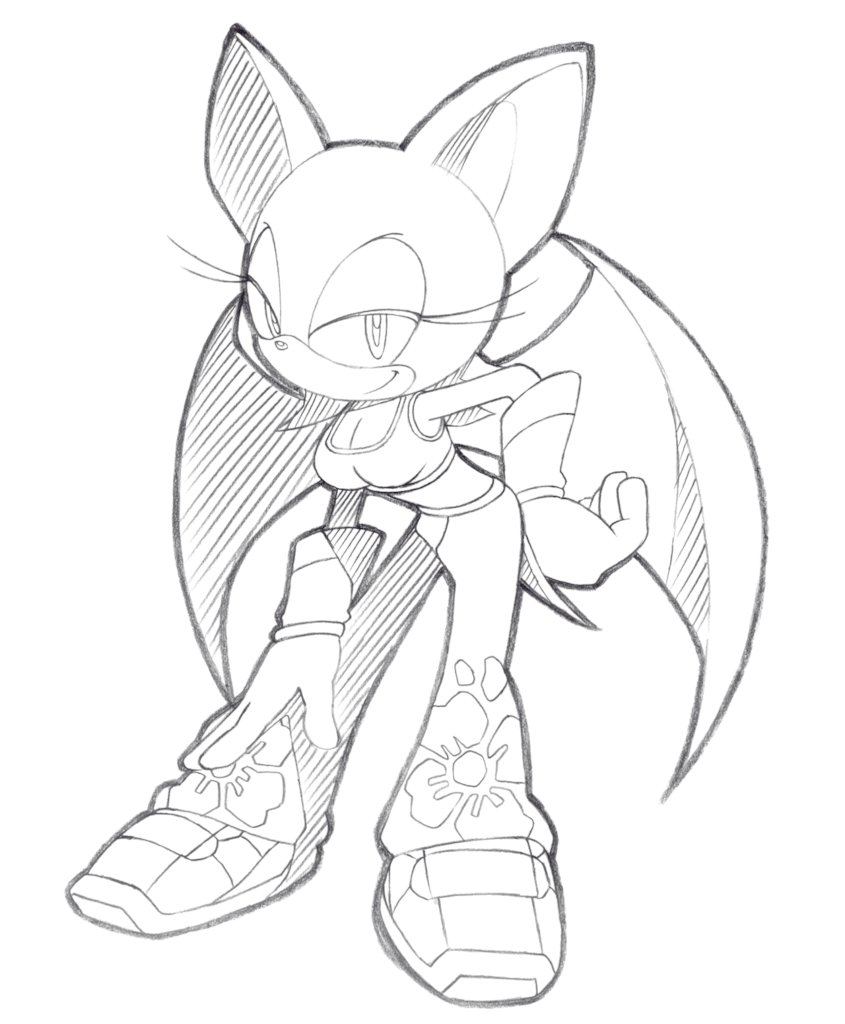 Concept art for rouge the bat in sonic riders rsonicthehedgehog
