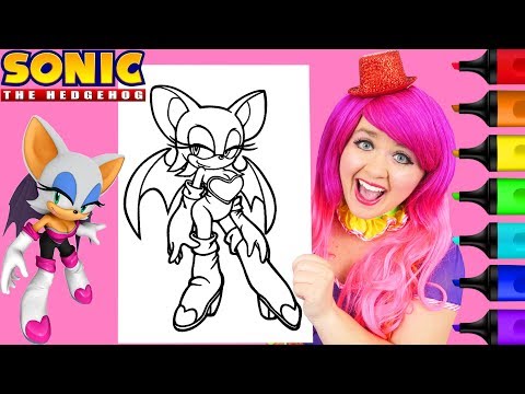 Coloring rouge the bat sonic the hedgehog coloring page prismacolor markers kimmi the clown