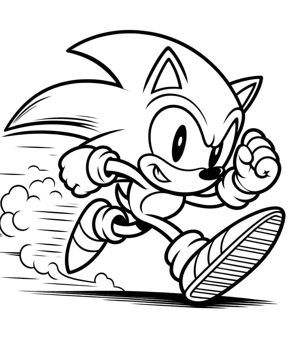 Sonic coloring pages