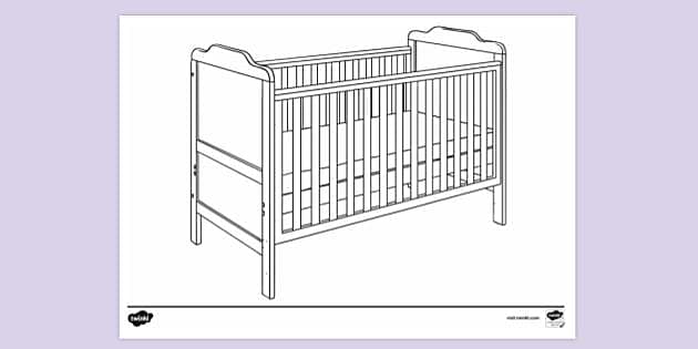 Crib colouring sheet colouring sheets teacher made