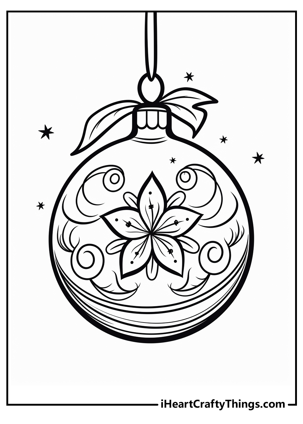 Christmas ornament coloring pages free printables