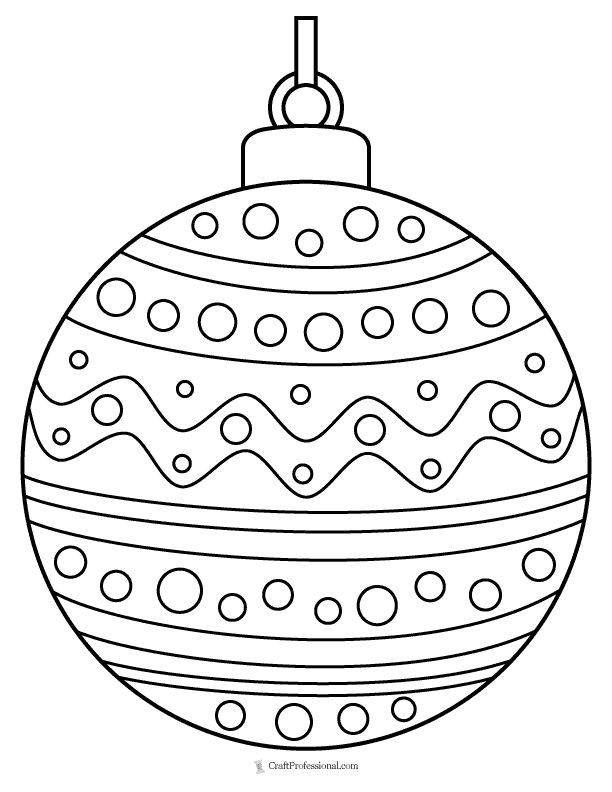 Christmas ornament coloring pages