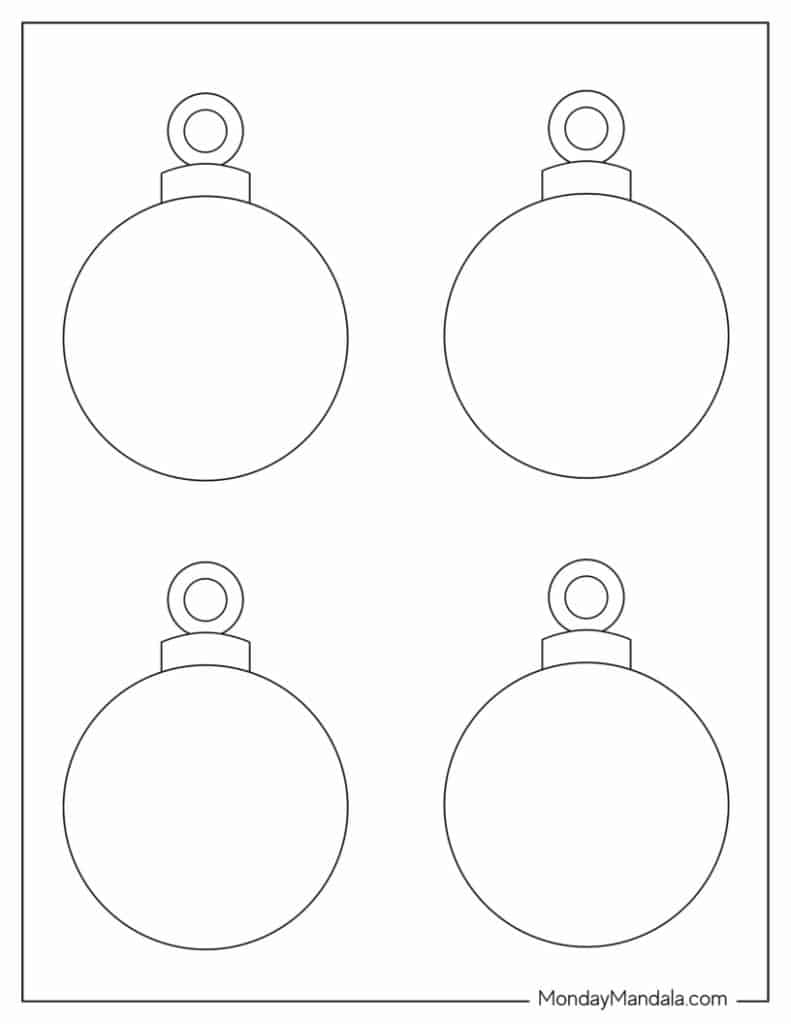 Printable christmas ornaments free pdf templates