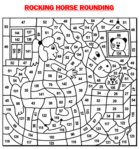 Rounding to colour by number puzzle by arithmetints teaching resources