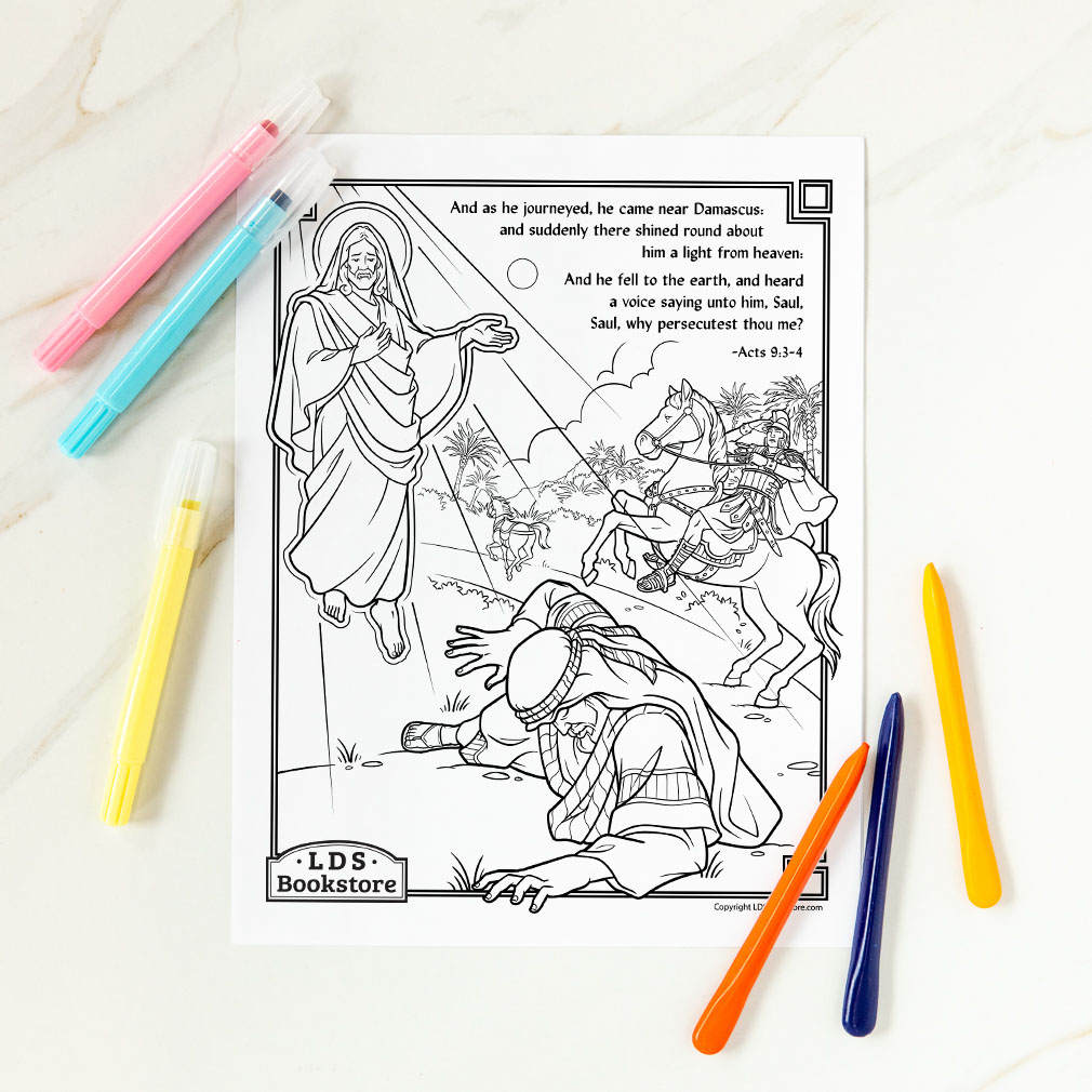 Jesus appears to saul coloring page