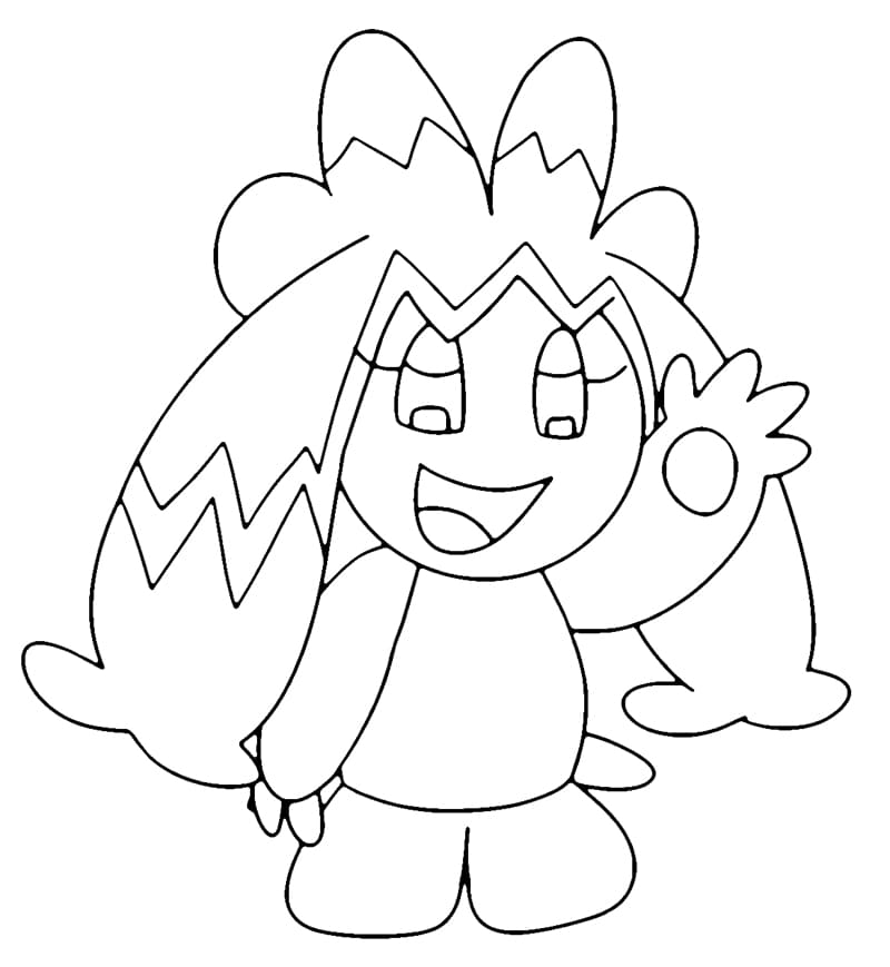 Cute tinkaton pokemon coloring page