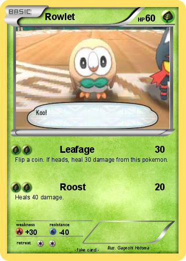 Pokemon rowlet