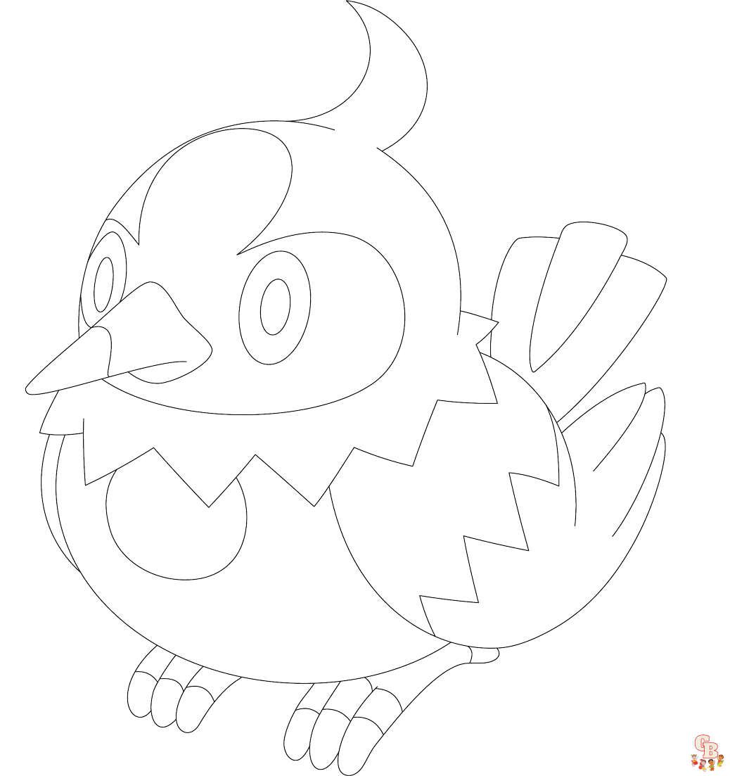 Discover the joy of pokemon starly coloring pages