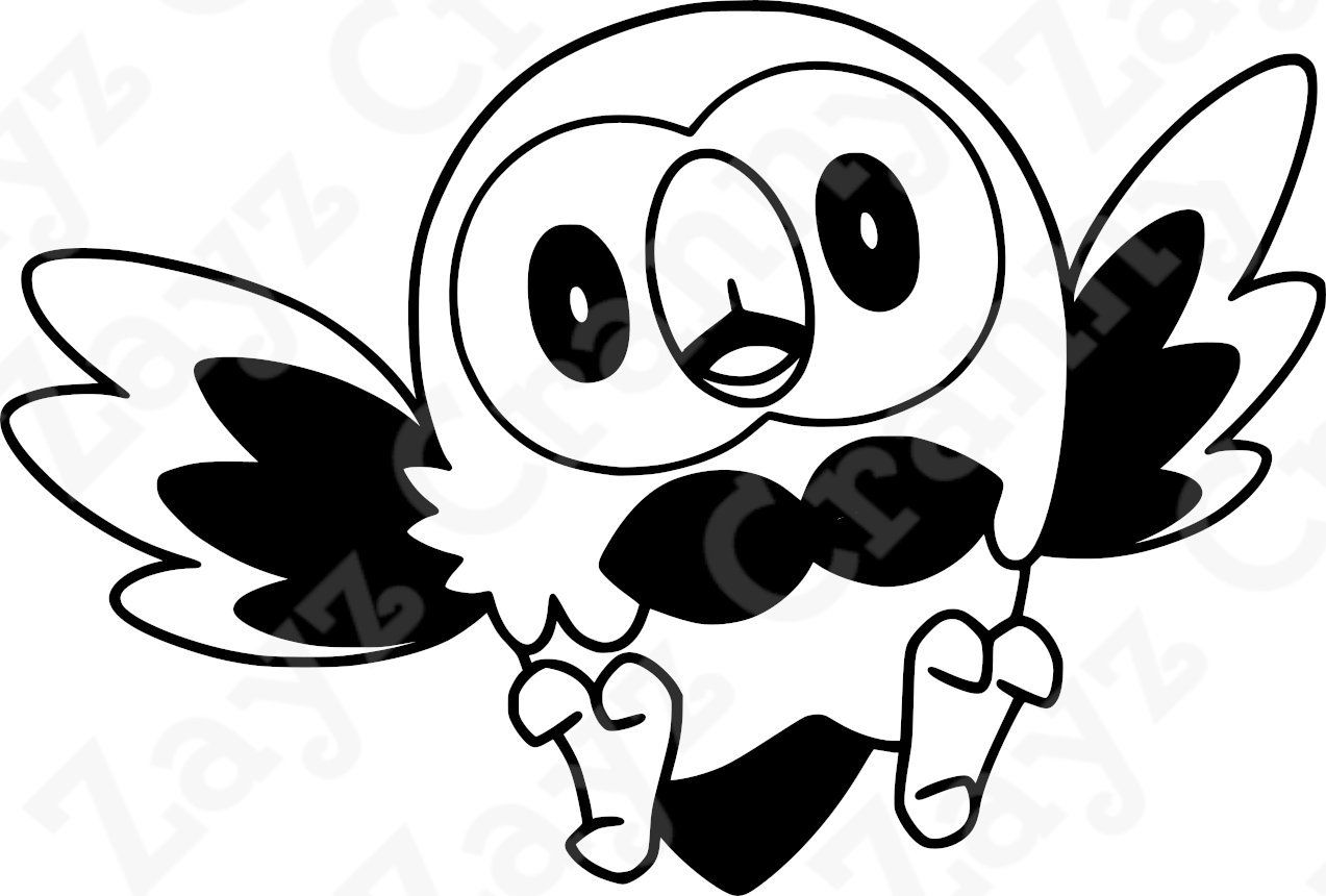 Rowlet svg file flat