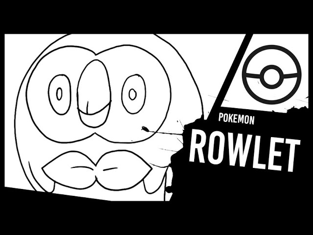 How to draw rowlet pokãon step by step