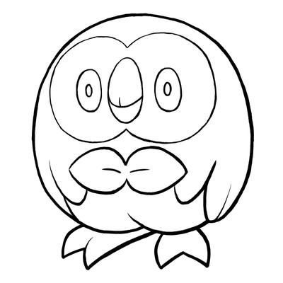 Rowlet lineart by yumezaka on