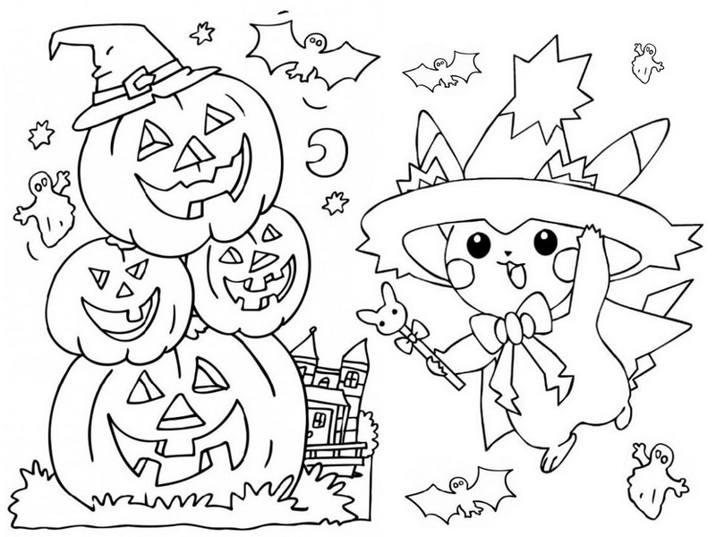 Coloring pages pokãmon halloween