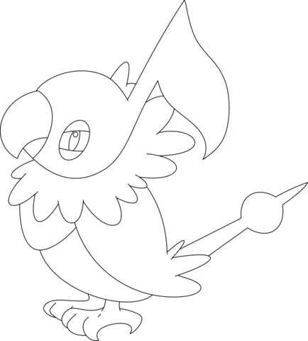 Chatot coloring page free printable coloring pages