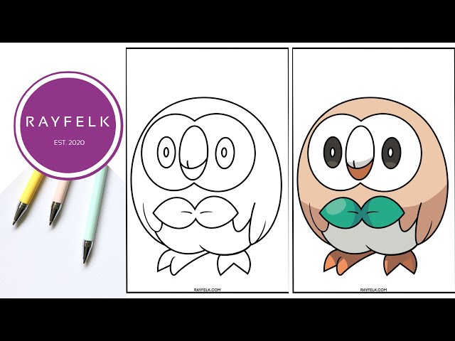 Rowlet coloring pages cute rowlet pokemon printable coloring pages pokemon coloring page