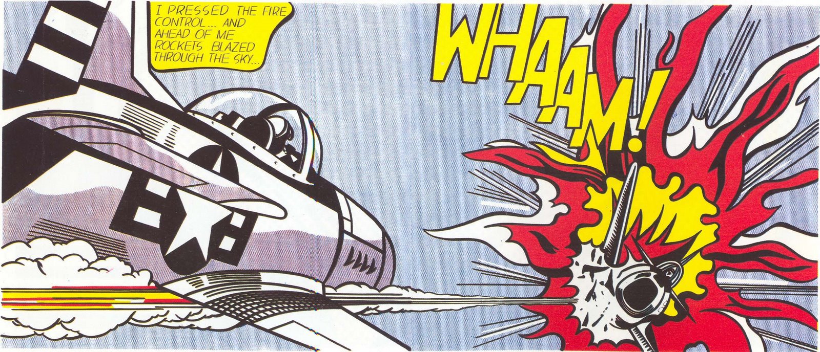 Roy lichtensteins whaam a cross