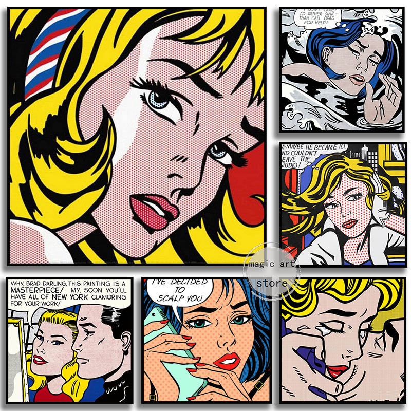 Lichtenstein poster girl crying roy lichtenstein pop art roy lichtenstein poster