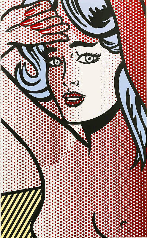 Nude with blue hair poster by roy lichtenstein