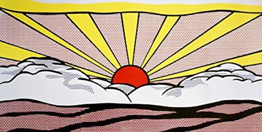 Artrepublic sunrise art print by roy lichtenstein cm x cm posters prints