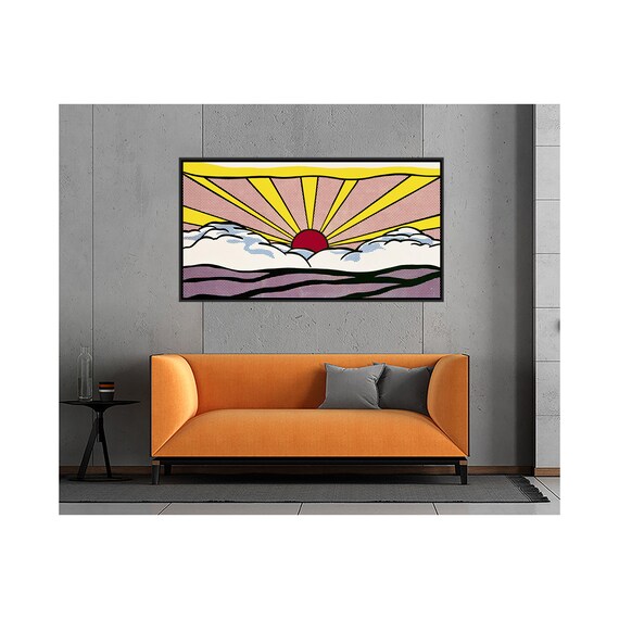 Art prints on poster or framed canvas roy lichtenstein sunrise coolart contemporary