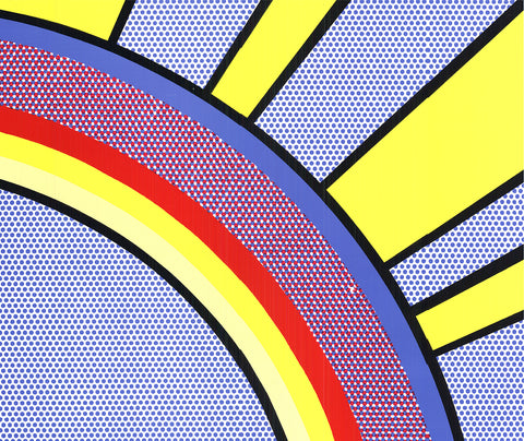 Roy lichtenstein modern painting of sun rays â art wise premium posters