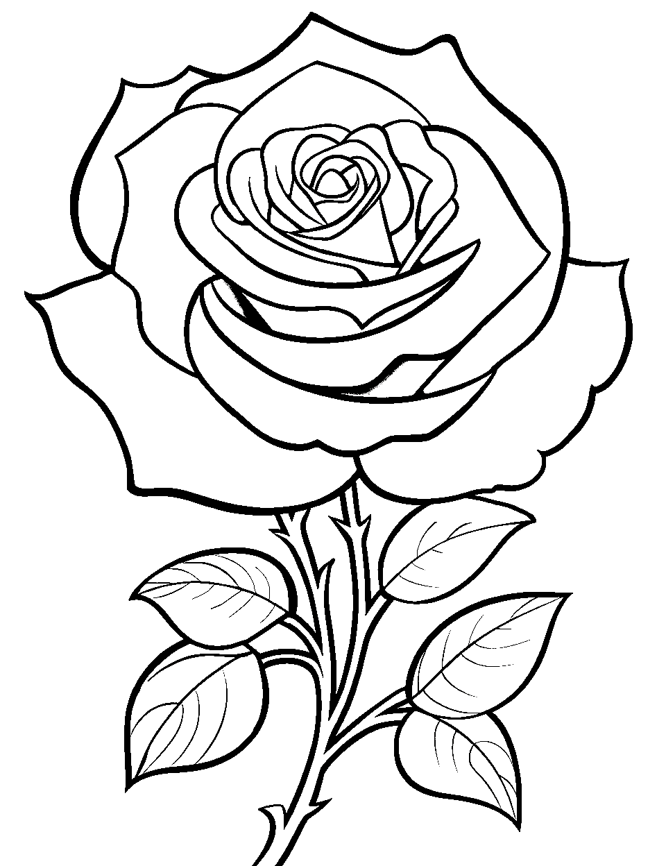 Rose coloring pages free printable sheets