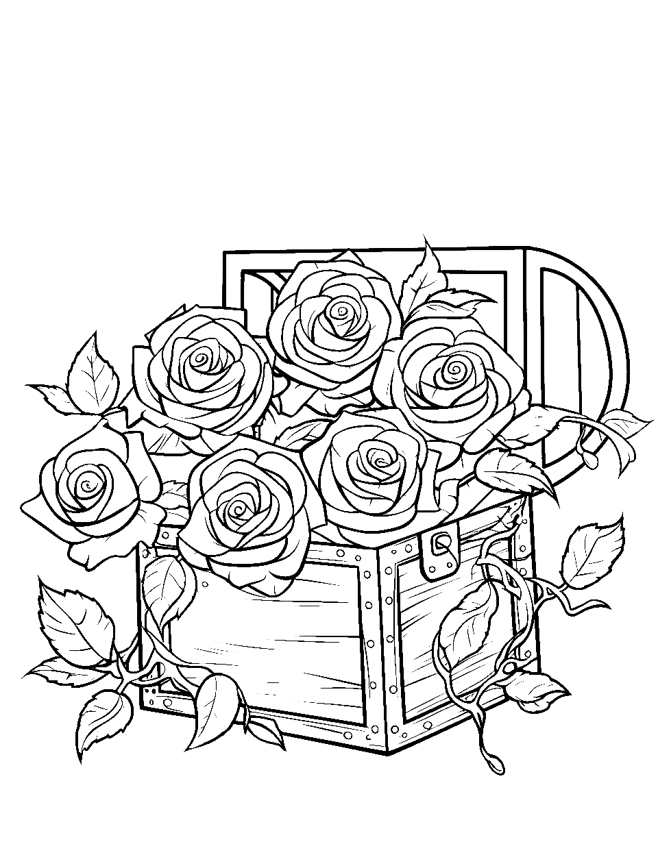 Rose coloring pages free printable sheets