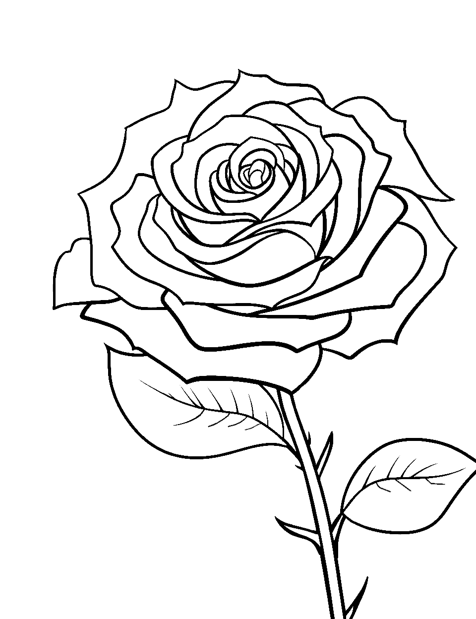 Rose coloring pages free printable sheets