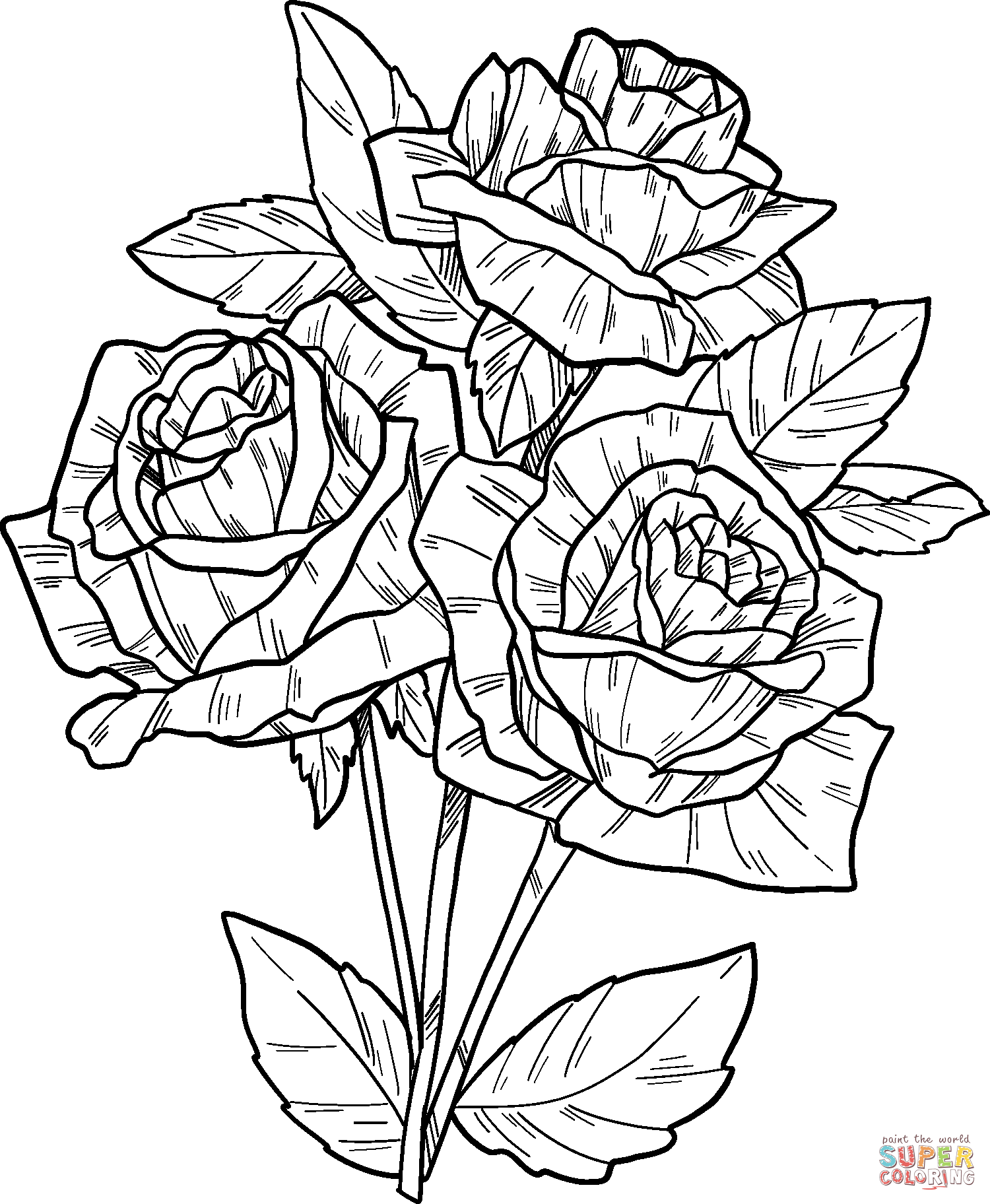 Roses coloring pages