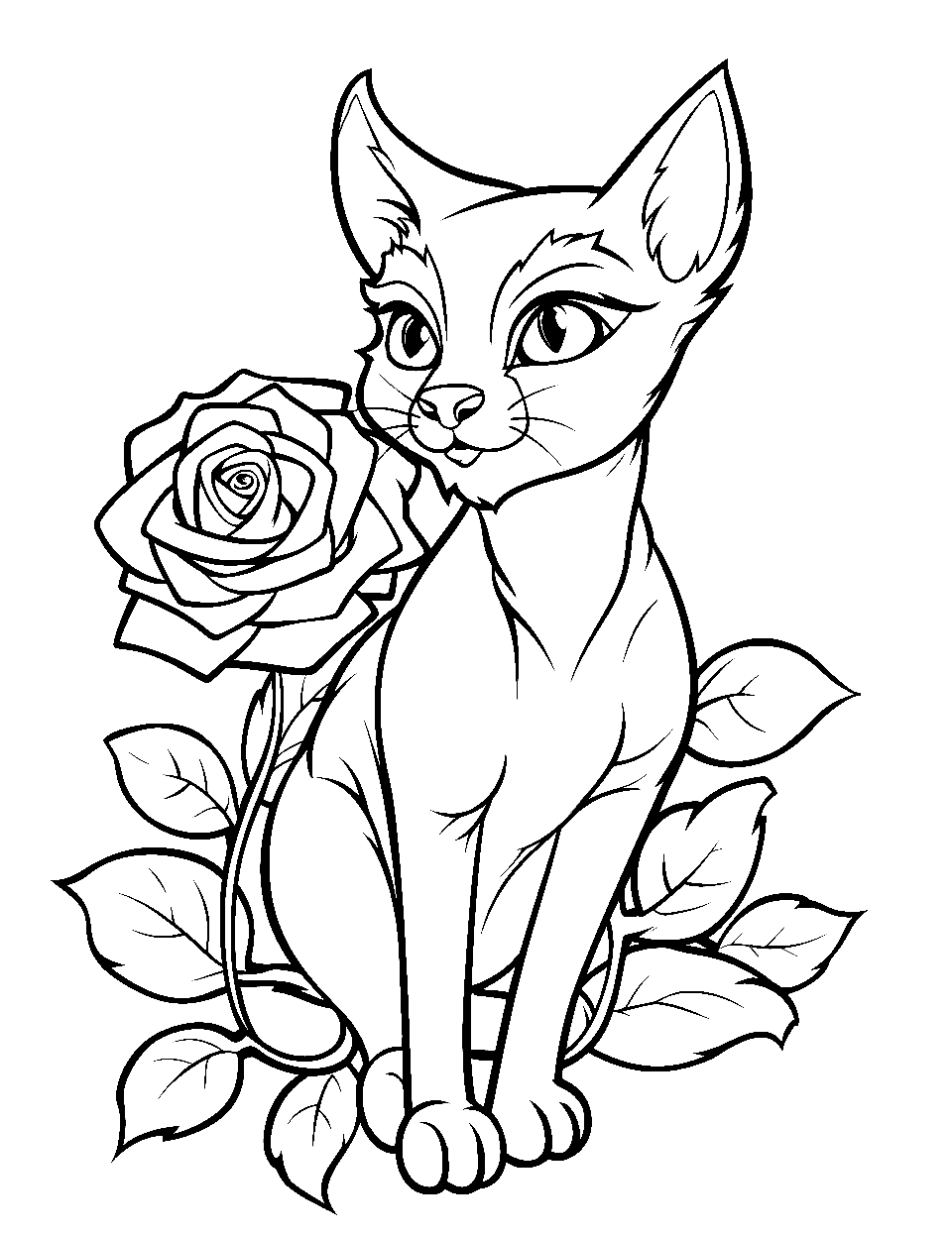 Rose coloring pages free printable sheets