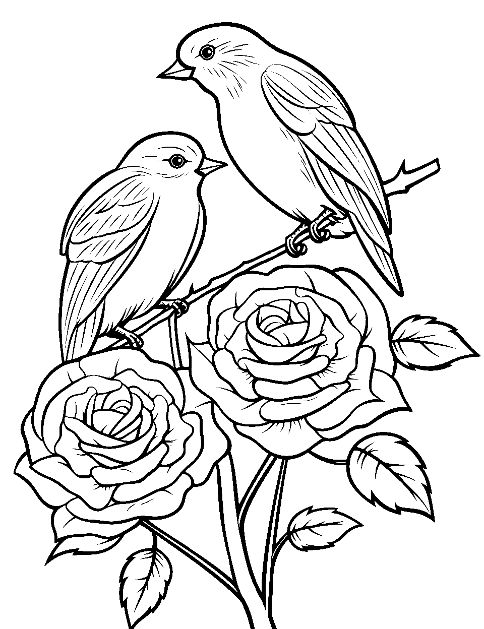 Rose coloring pages free printable sheets