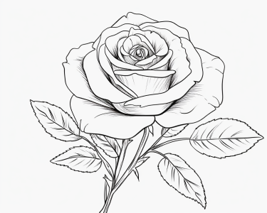 Rose printable pages