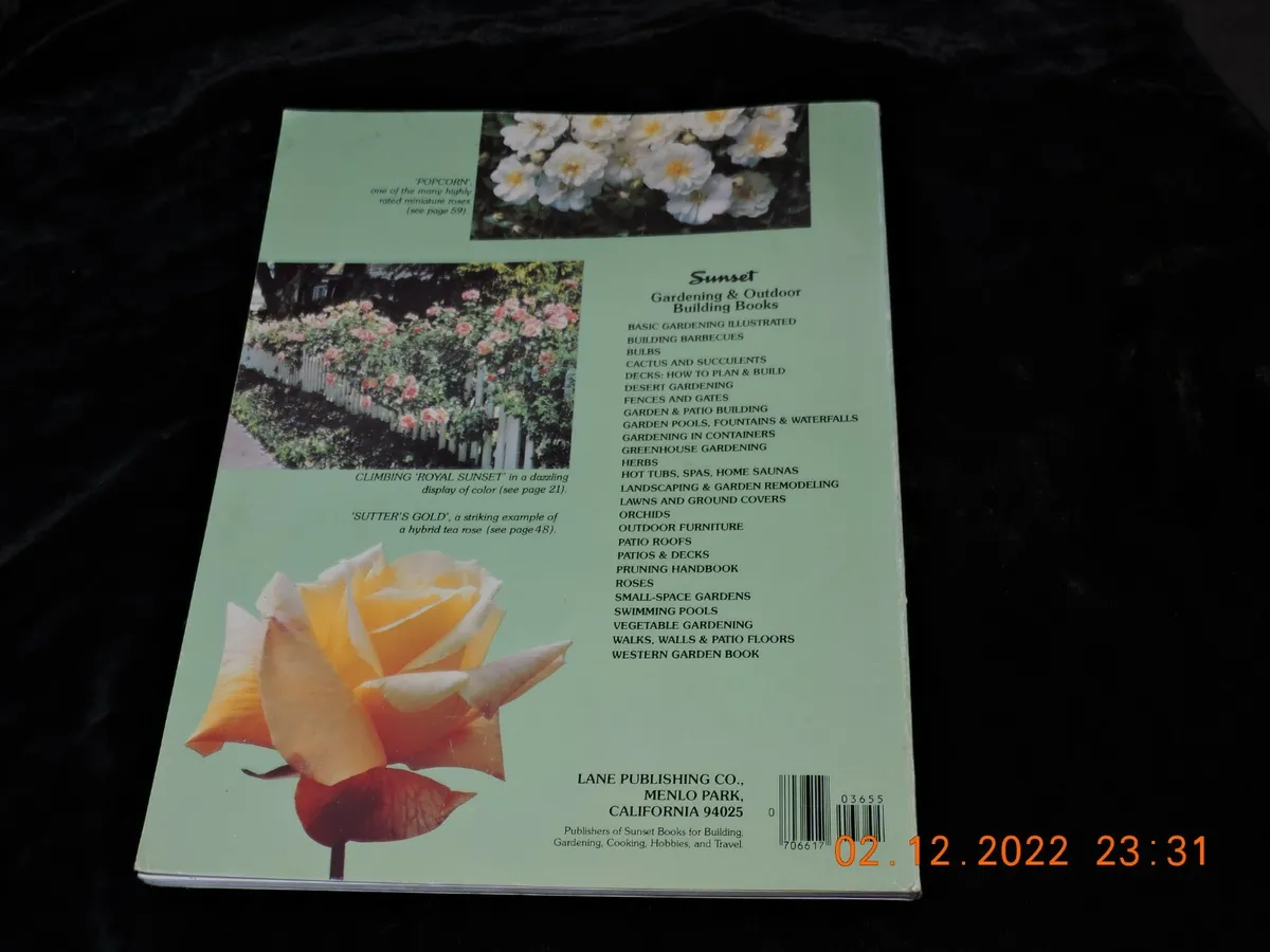 How to grow roses planting feeding pruning a sunset book free shipping