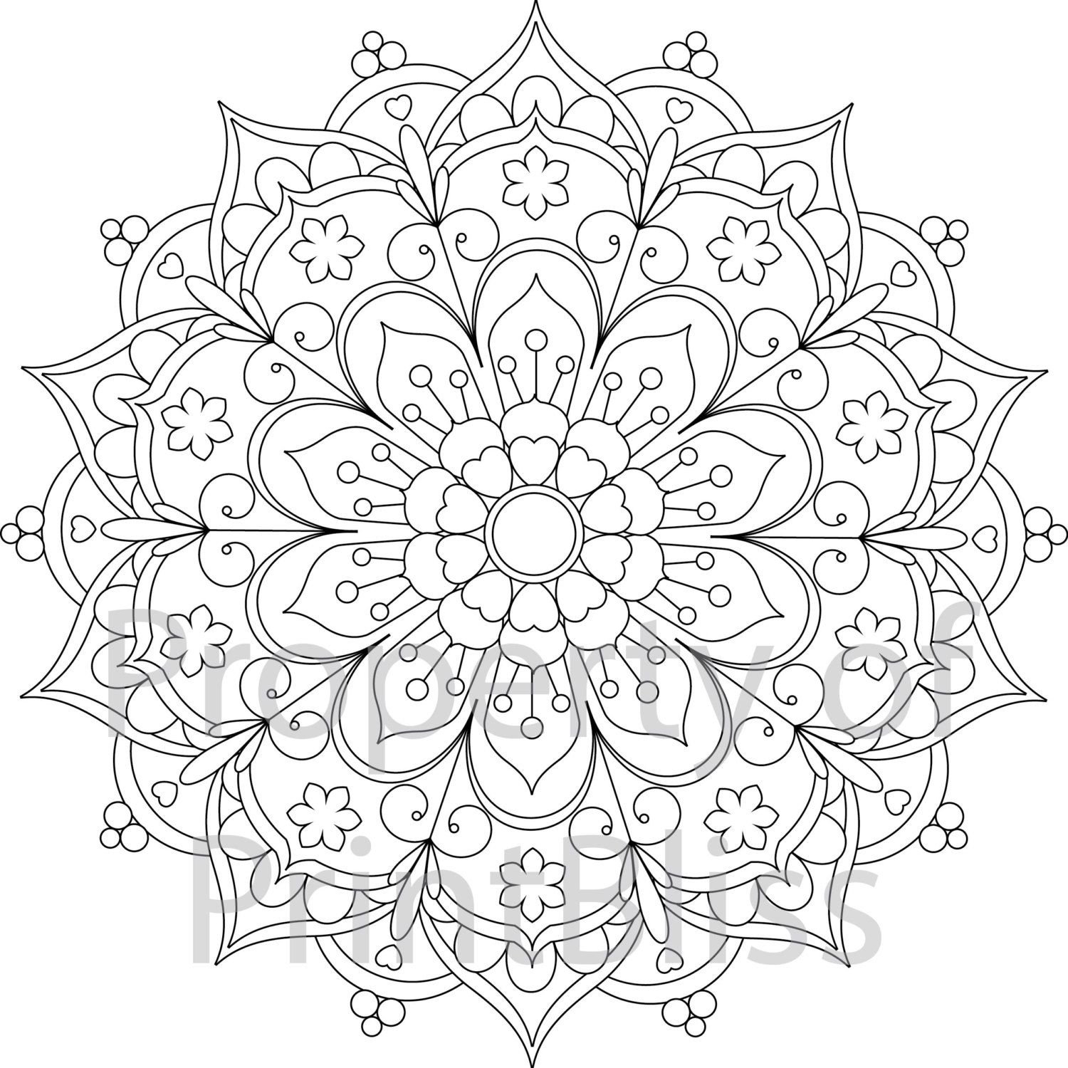 Flower mandala coloring pages printable for free download