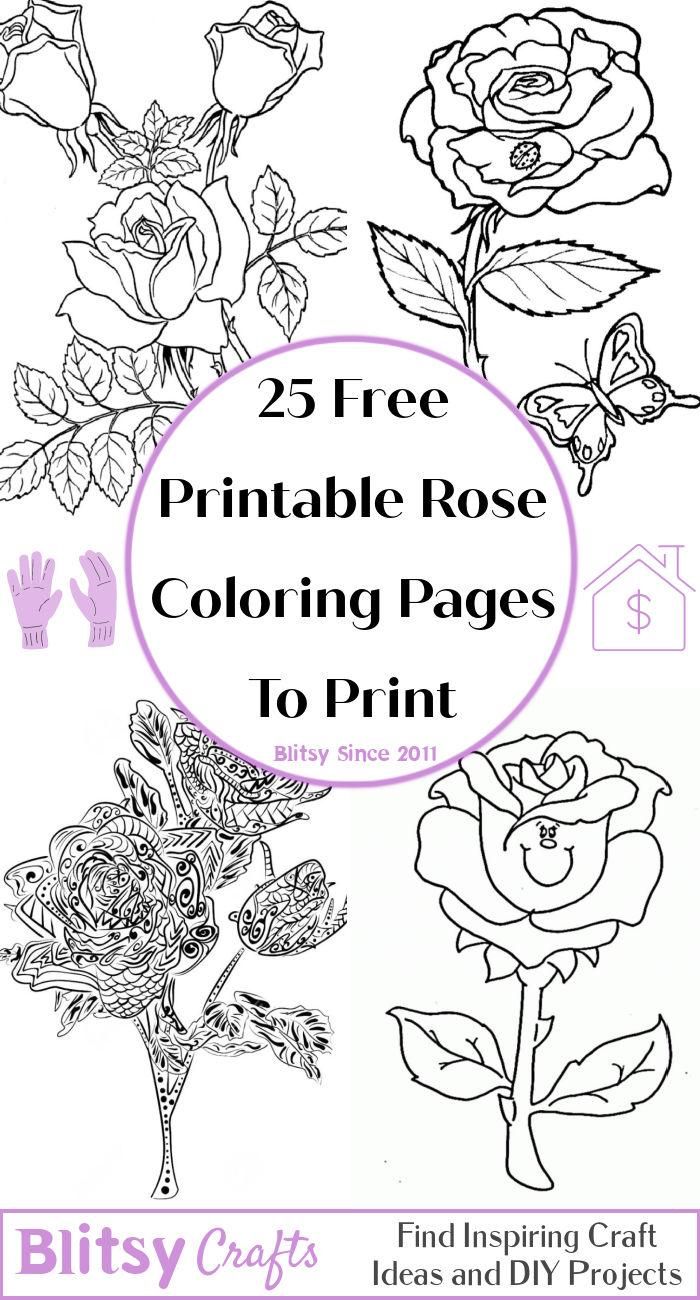 Free rose coloring pages for kids and adults rose coloring pages coloring pages heart coloring pages