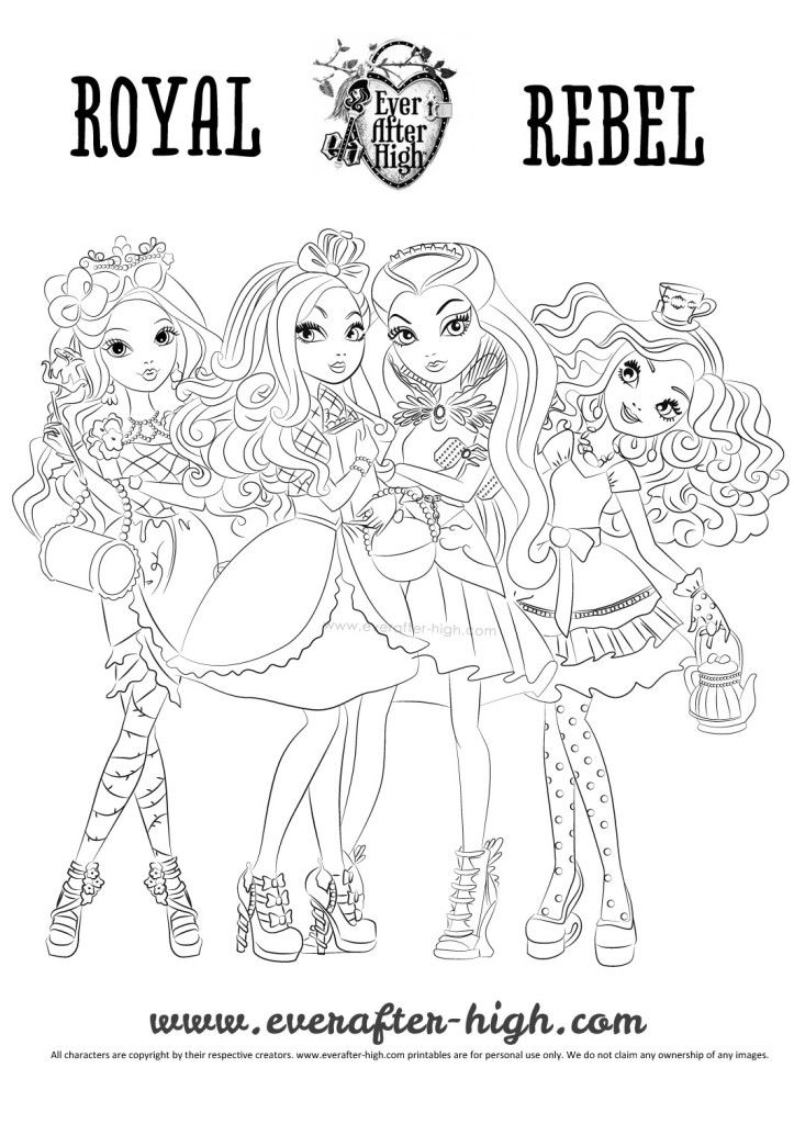 Raven madeline briar and apple coloring page ever after high coloring pages for girls apple coloring pages ever after high