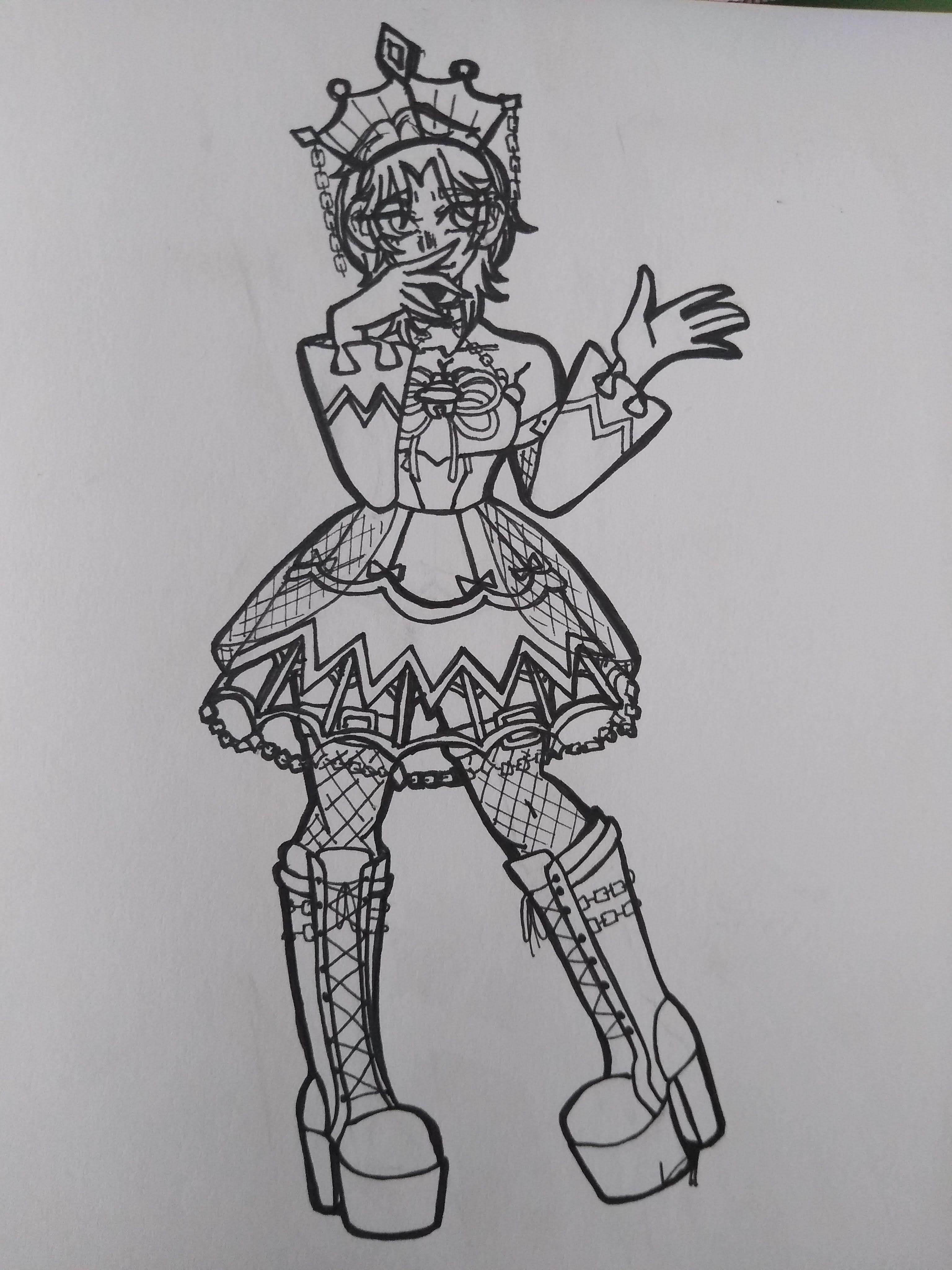 I drew the shadow empress set rroyalehighroblox