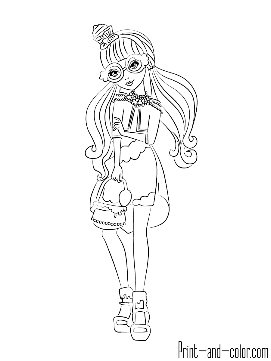 Ever after high coloring pages print and color