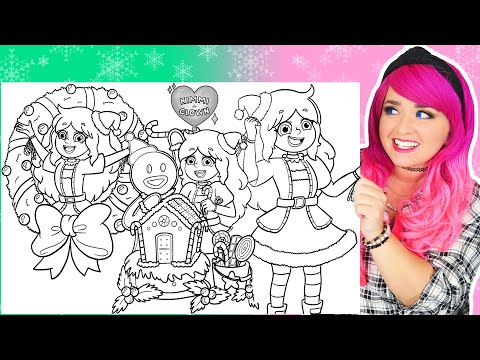 Coloring kimmi the clown christmas coloring book santa hat gingerbread wreath coloring pages